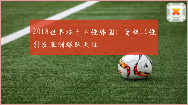 2018世界杯十六强韩国：晋级16强引发亚洲球队关注